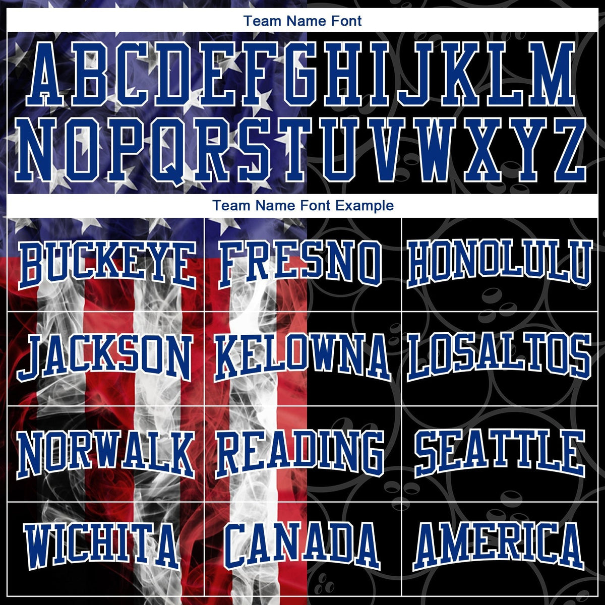 Custom Stitched Black Red-Royal 3D American Flag Bowling Sports Pullover Sweatshirt Hoodie photo 2