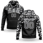 Custom Stitched Camo Steel Gray-Black 3D Sports Pullover Sweatshirt Salute To Service Hoodie