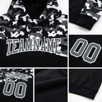 Custom Stitched Camo Steel Gray-Black 3D Sports Pullover Sweatshirt Salute To Service Hoodie detail
