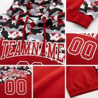 Custom Stitched Camo Red Black-Gray 3D Sports Pullover Sweatshirt Salute To Service Hoodie detail