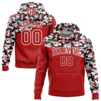 Custom Stitched Camo Red Black-Gray 3D Sports Pullover Sweatshirt Salute To Service Hoodie photo 1