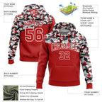 Custom Stitched Camo Red Black-Gray 3D Sports Pullover Sweatshirt Salute To Service Hoodie photo 2