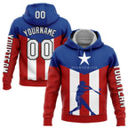 Custom Red Royal-Black 3D Puerto Rico Puerto Rican Flag Sports Pullover Sweatshirt Hoodie photo 1