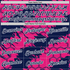 Custom Hot Pink Navy-White 3D Esports Performance T-Shirt photo 2