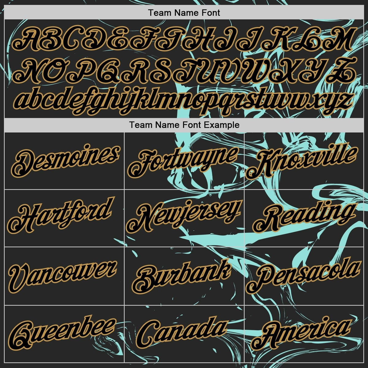 Custom Black Ice Blue-Old Gold 3D Esports Performance T-Shirt photo 2