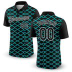 Custom Black Aqua-White 3D Esports Performance T-Shirt