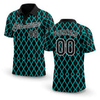 Custom Black Aqua-White 3D Esports Performance T-Shirt