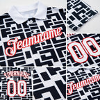 Custom White Black-Red 3D Esports Performance T-Shirt detail