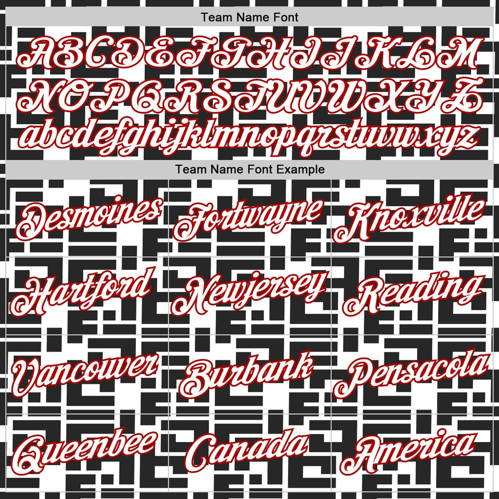 Custom White Black-Red 3D Esports Performance T-Shirt photo 2