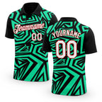 Custom Black Pea Green-Red 3D Esports Performance T-Shirt