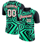 Custom Black Pea Green-Red 3D Esports Performance T-Shirt photo 1