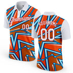 Custom White Orange US Navy Blue Lakes Blue-Red 3D Esports Performance T-Shirt