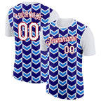 Custom White Dark Purple Powder Blue-Red 3D Esports Performance T-Shirt photo 1