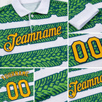 Custom White Gold Aurora Green Midnight Green-Navy 3D Esports Performance T-Shirt detail