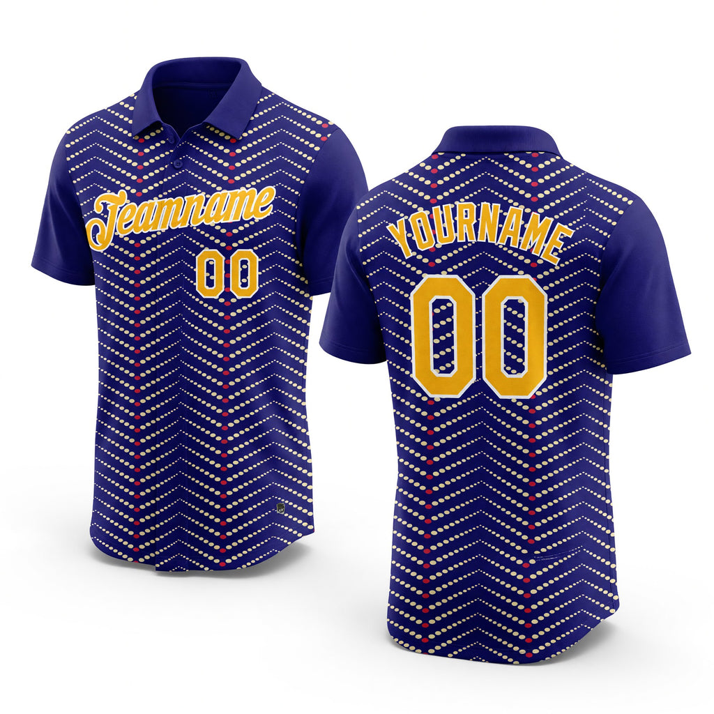 Custom Dark Purple Gold Cream Red-White 3D Esports Performance T-Shirt