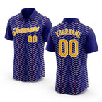 Custom Dark Purple Gold Cream Red-White 3D Esports Performance T-Shirt