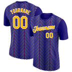 Custom Dark Purple Gold Cream Red-White 3D Esports Performance T-Shirt photo 1