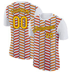 Custom White Gold Orange US Navy Blue-Black 3D Esports Performance T-Shirt photo 1