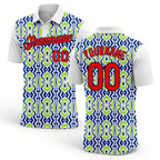 Custom White Fire Red US Navy Blue Aurora Green-Black 3D Esports Performance T-Shirt