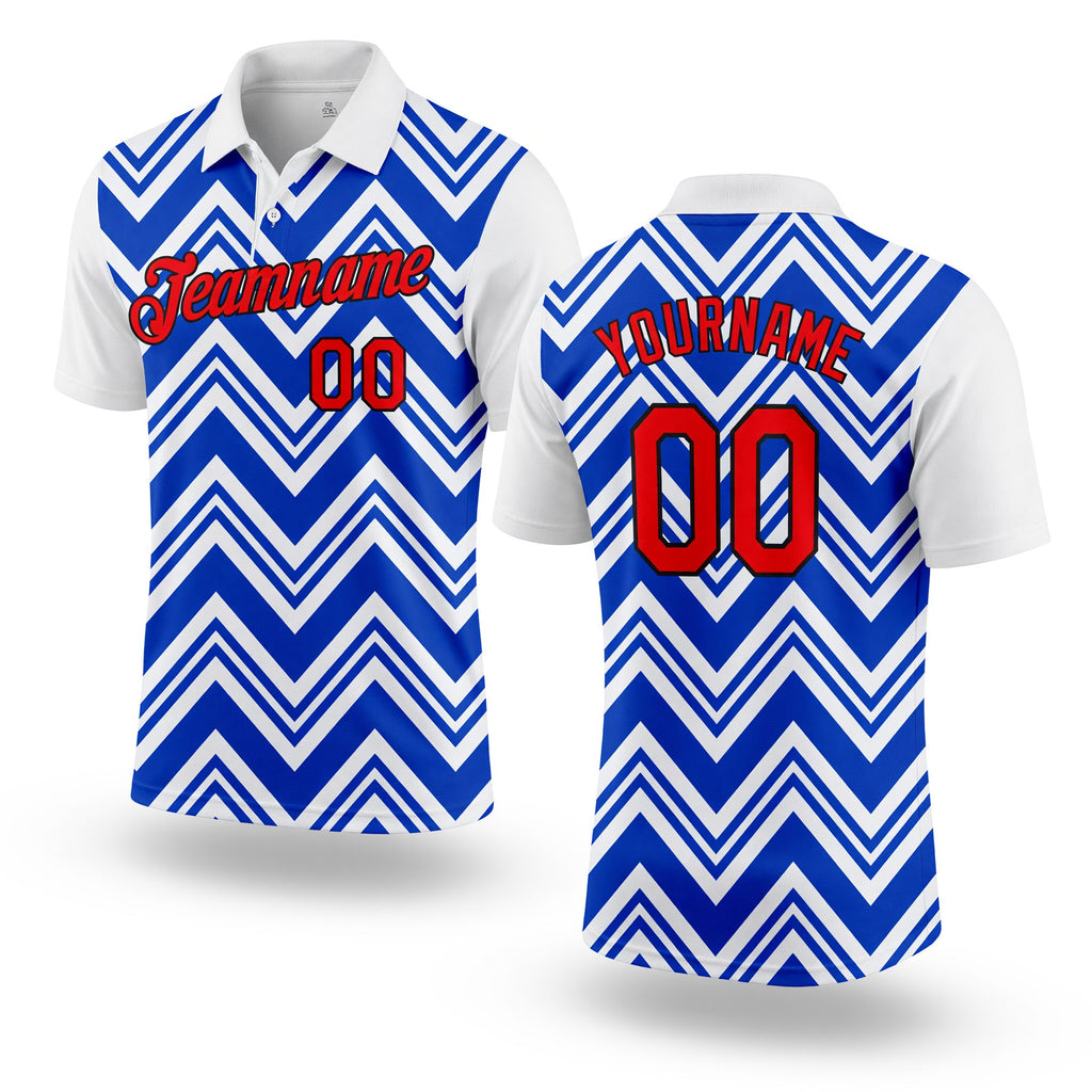 Custom White Fire Red Thunder Blue-Black 3D Esports Performance T-Shirt