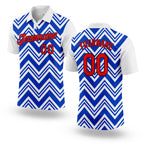 Custom White Fire Red Thunder Blue-Black 3D Esports Performance T-Shirt