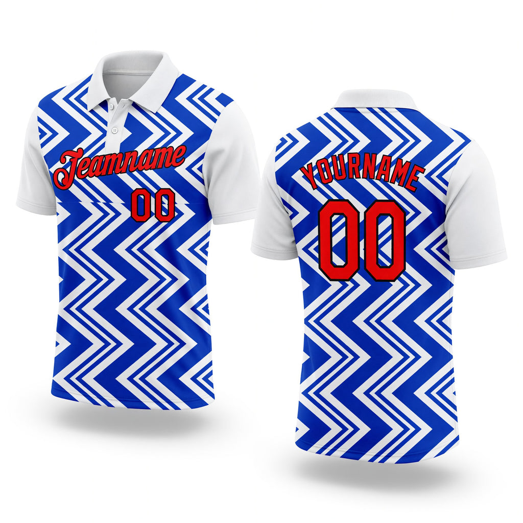 Custom White Fire Red Thunder Blue-Black 3D Esports Performance T-Shirt