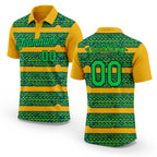 Custom Gold Aurora Green Midnight Green-Navy 3D Esports Performance T-Shirt