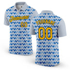 Custom Silver Gold Blue-Black 3D Esports Performance T-Shirt