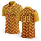 Custom Gold Orange US Navy Blue-Black 3D Esports Performance T-Shirt