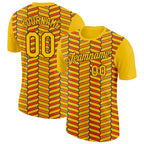 Custom Gold Orange US Navy Blue-Black 3D Esports Performance T-Shirt photo 1