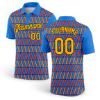 Custom Powder Blue Orange US Navy Blue-Black 3D Esports Performance T-Shirt