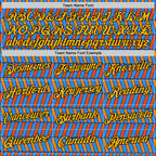 Custom Powder Blue Orange US Navy Blue-Black 3D Esports Performance T-Shirt photo 2