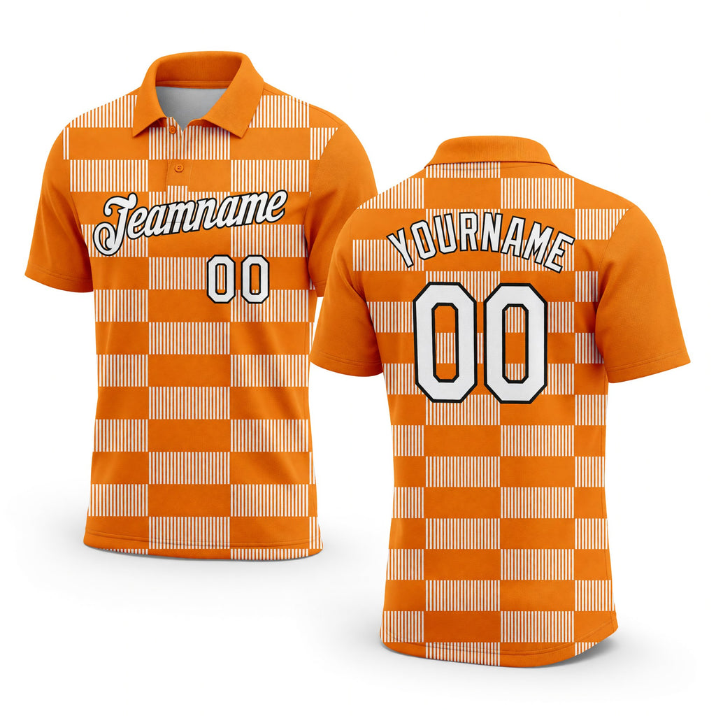 Custom Bay Orange White-Black 3D Esports Performance T-Shirt