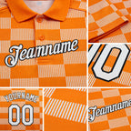Custom Bay Orange White-Black 3D Esports Performance T-Shirt detail