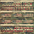 Custom Camo Vintage USA Flag Cream-Olive 3D Pattern Salute To Service Authentic Football Jersey photo 4