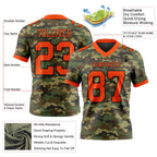 Custom Camo Orange-Black 3D Pattern Salute To Service Authentic Football Jersey photo 3