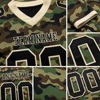 Custom Camo Black-Cream 3D Pattern Salute To Service Authentic Football Jersey detail