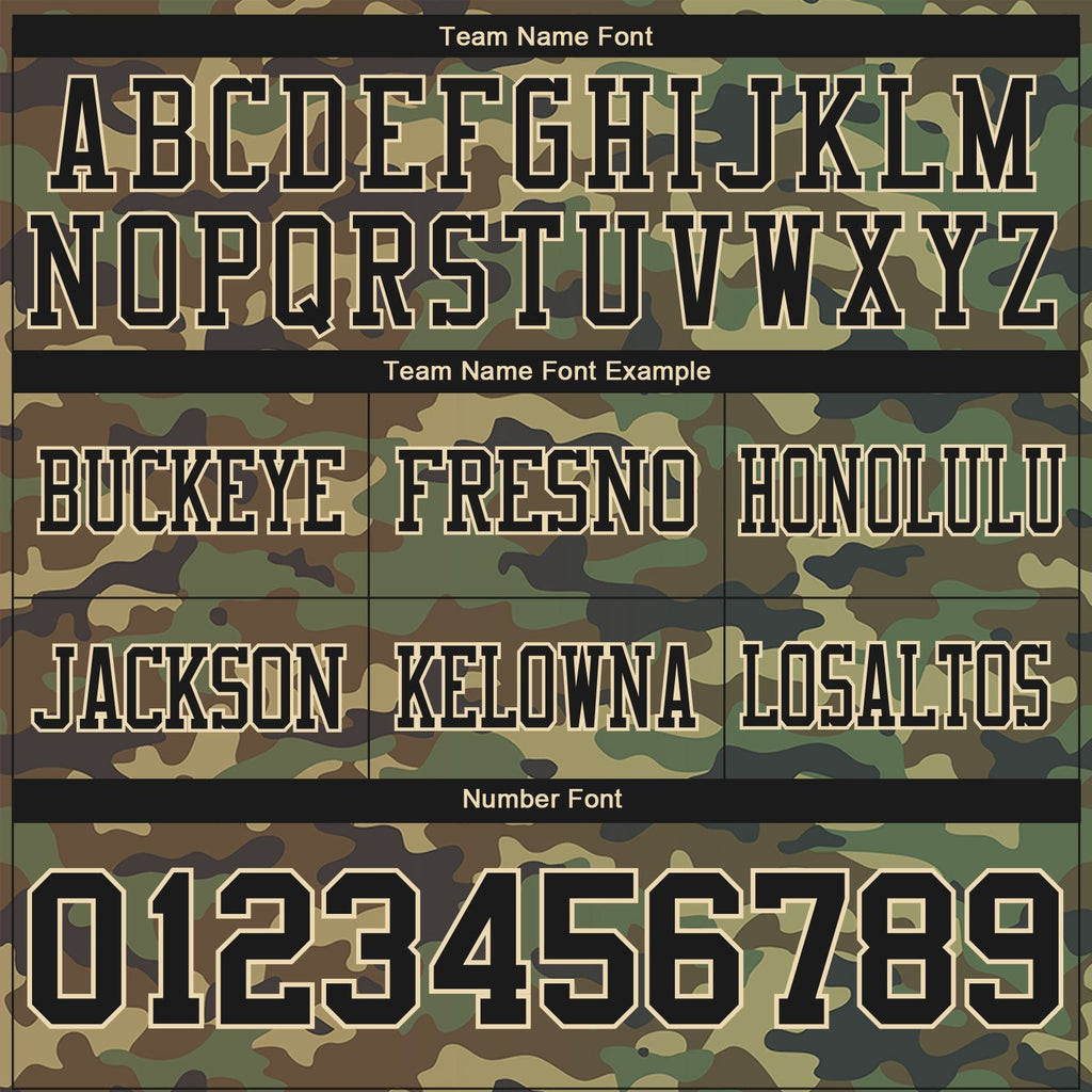 Custom Camo Black-Cream 3D Pattern Salute To Service Authentic Football Jersey photo 4