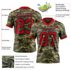 Custom Camo Red-Navy 3D Pattern Salute To Service Authentic Football Jersey photo 3