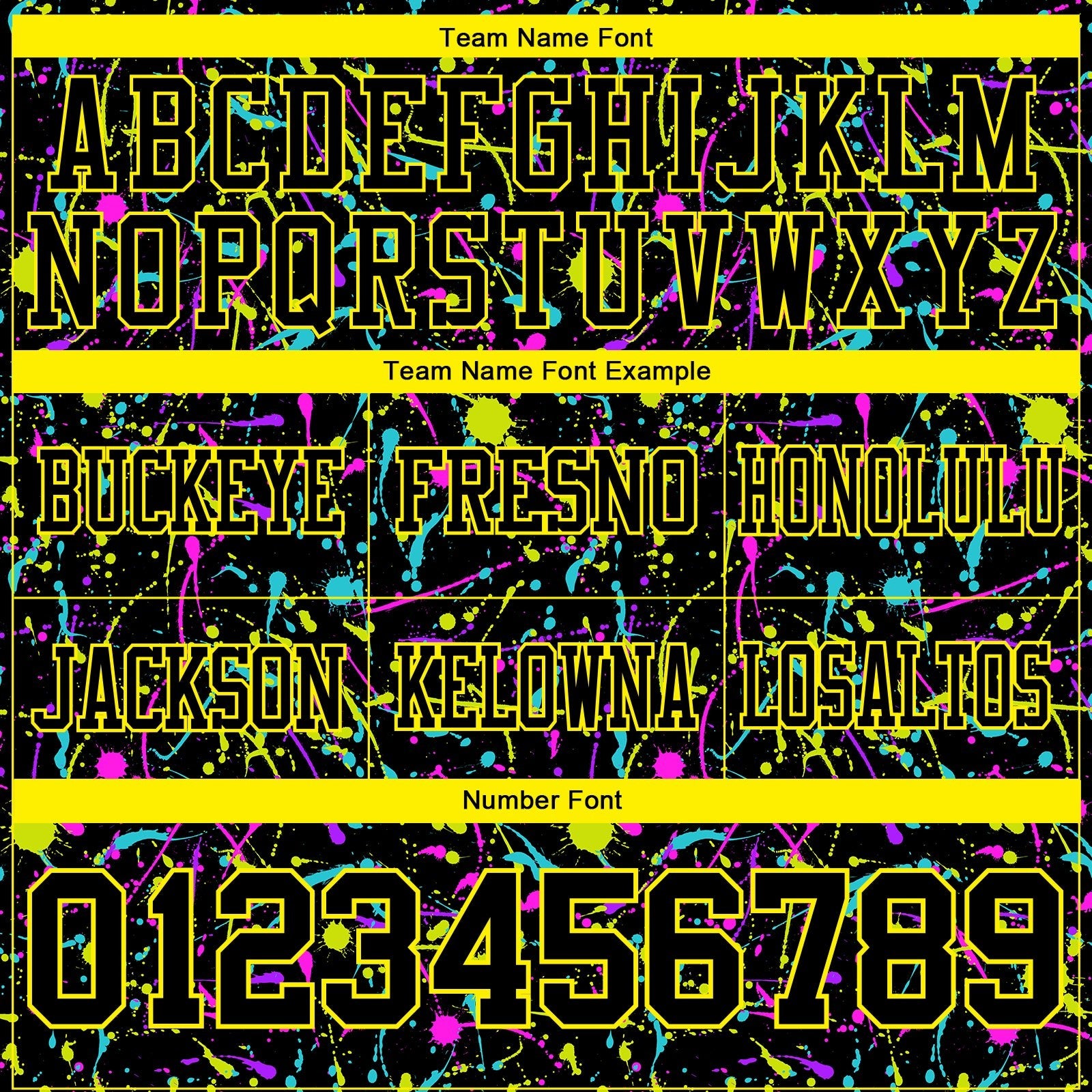 Custom Graffiti Pattern Black-Light Yellow 3D Pattern Splash Authentic Football Jersey photo 4