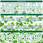 Custom White Kelly Green 3D Pattern St. Patrick's Day Authentic Football Jersey photo 4