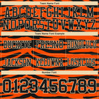 Custom Orange Black-Cream 3D Pattern Tiger Print Authentic Football Jersey photo 4