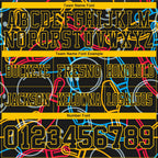 Custom Black Yellow 3D Pattern Bowling Authentic Football Jersey photo 4