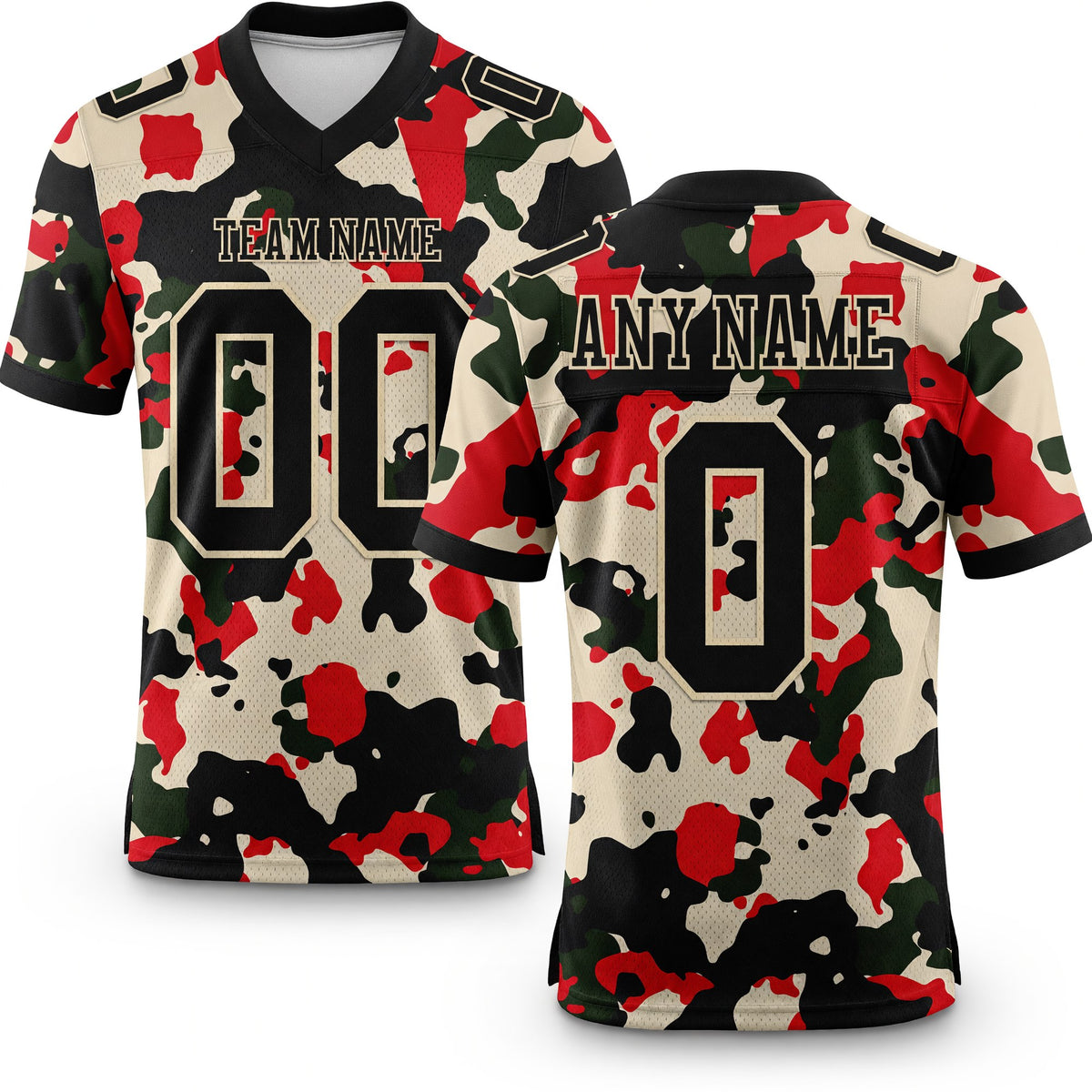 Custom Camo Black-Cream 3D Pattern Salute To Service Authentic Football Jersey