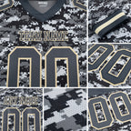 Custom Camo Steel Gray-Cream 3D Pattern Salute To Service Authentic Football Jersey detail