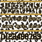 Custom White Black-Old Gold 3D Pattern Leopard Print Authentic Football Jersey photo 4