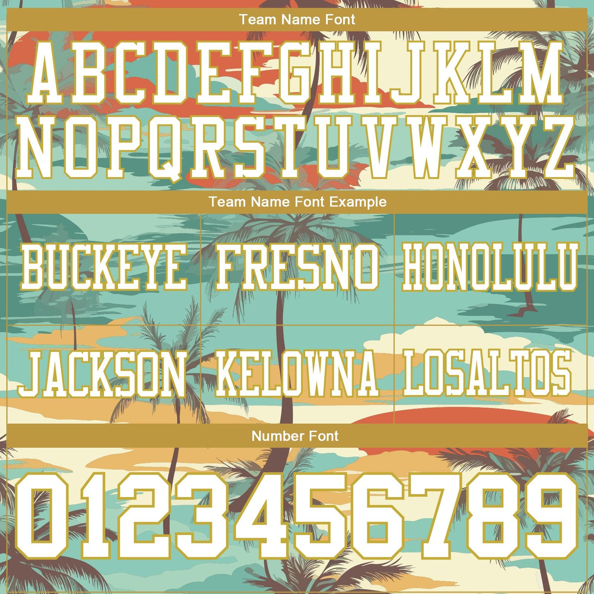 Custom Aqua White-Old Gold 3D Pattern Tropical Hawaii Palm Trees Authentic Football Jersey photo 3