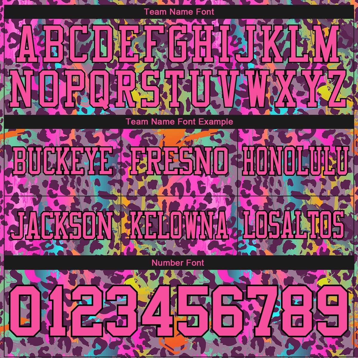 Custom Graffiti Pattern Pink-Black 3D Pattern Colorful Leopard Print Authentic Football Jersey photo 3