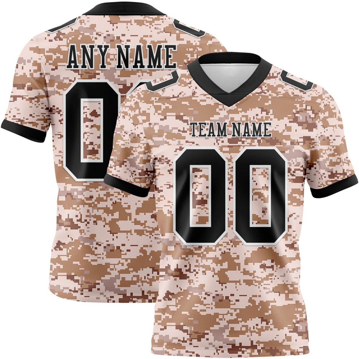 Custom Camo Black-White 3D Pattern Salute To Service Authentic Football Jersey photo 1
