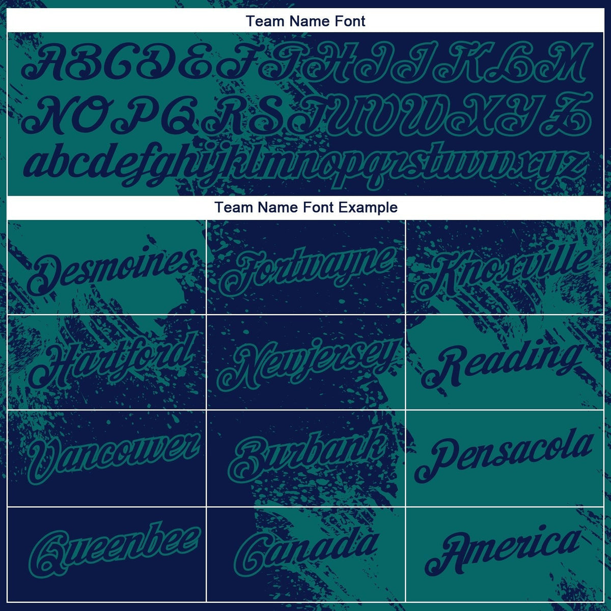 Custom Navy Teal 3D Pattern Design Abstract Brush Stroke Performance T-Shirt photo 2